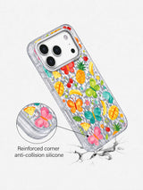 Butterfly Fruit Garden iPhone 17 Pro Case – Watercolor Art