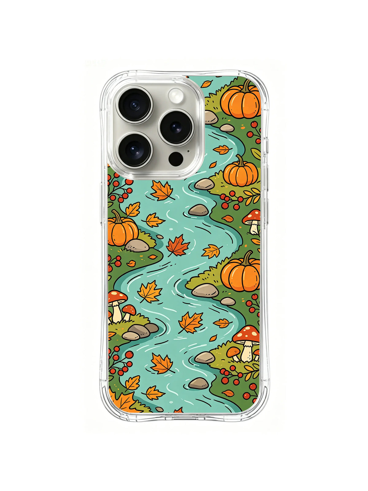 Pumpkin Creek Bend pattern iPhone 14 Pro case