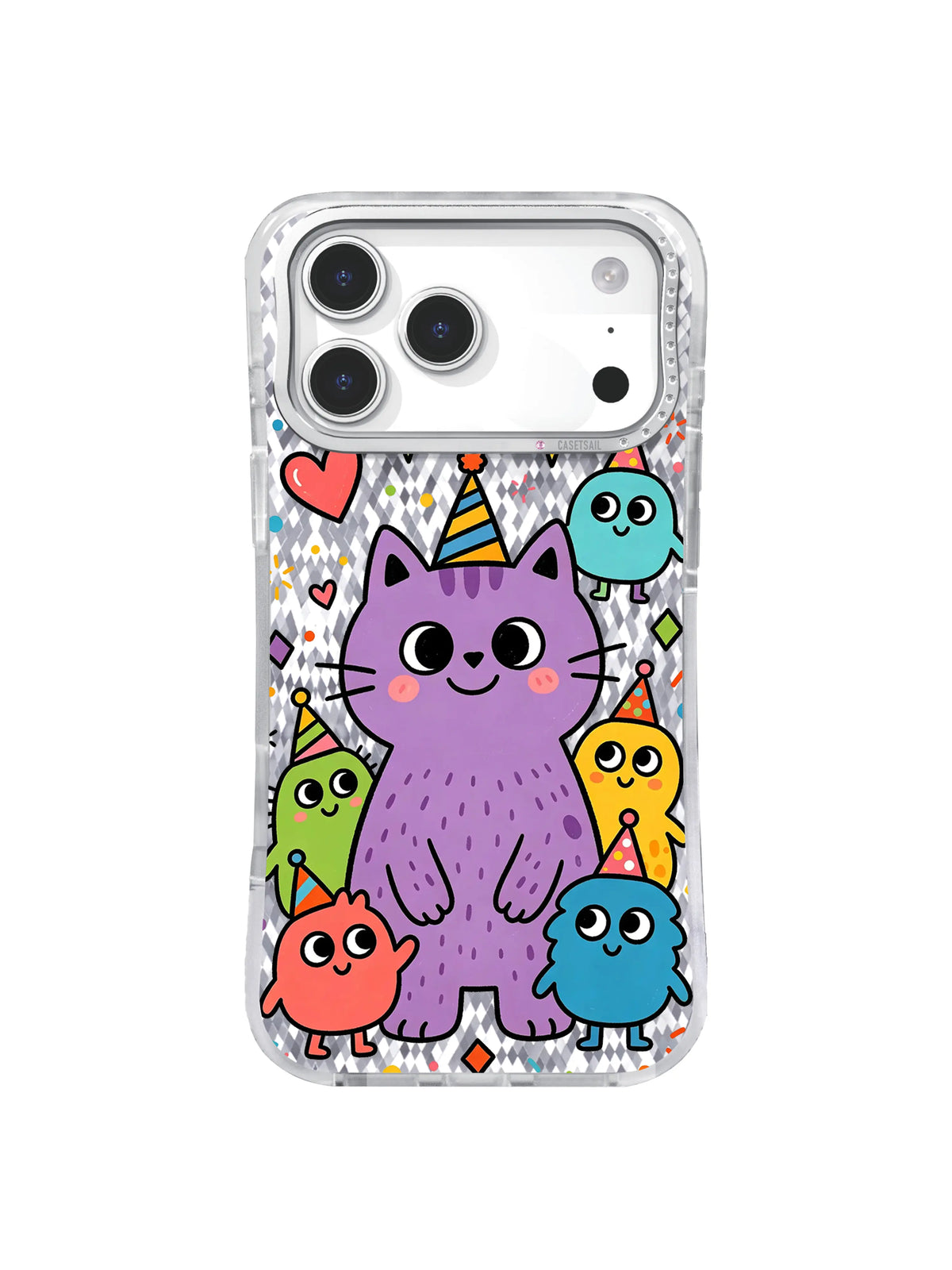 Neutral Heart Glow pattern içeren iPhone 17 Pro Max kılıfı