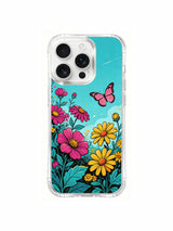 Sky and Butterflies iPhone 16 Pro Max Case - Aesthetic Floral PhoneCasing