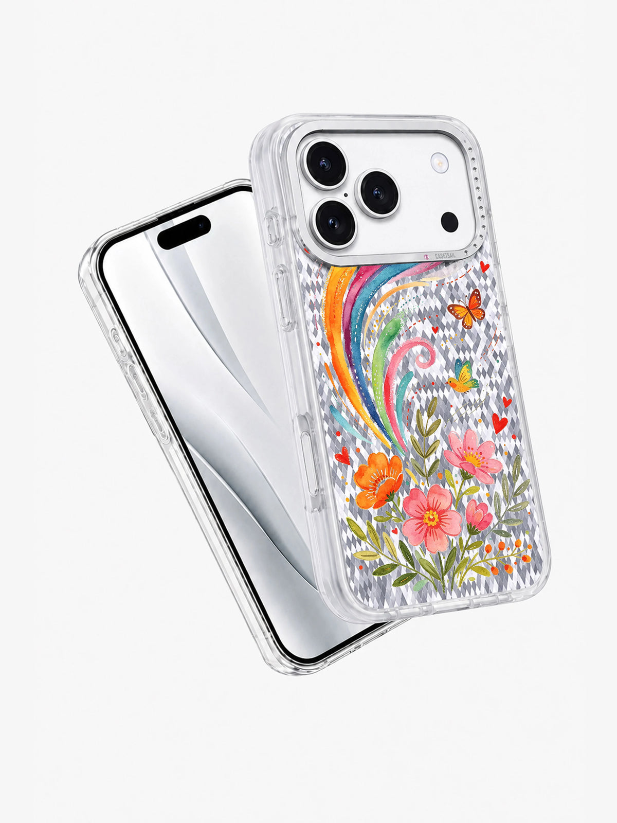 Gökkuşağı Fırıldak Rüzgâr Bahçesi görseli galeri görünümü 2 içeren iPhone 17 Pro kılıfı
