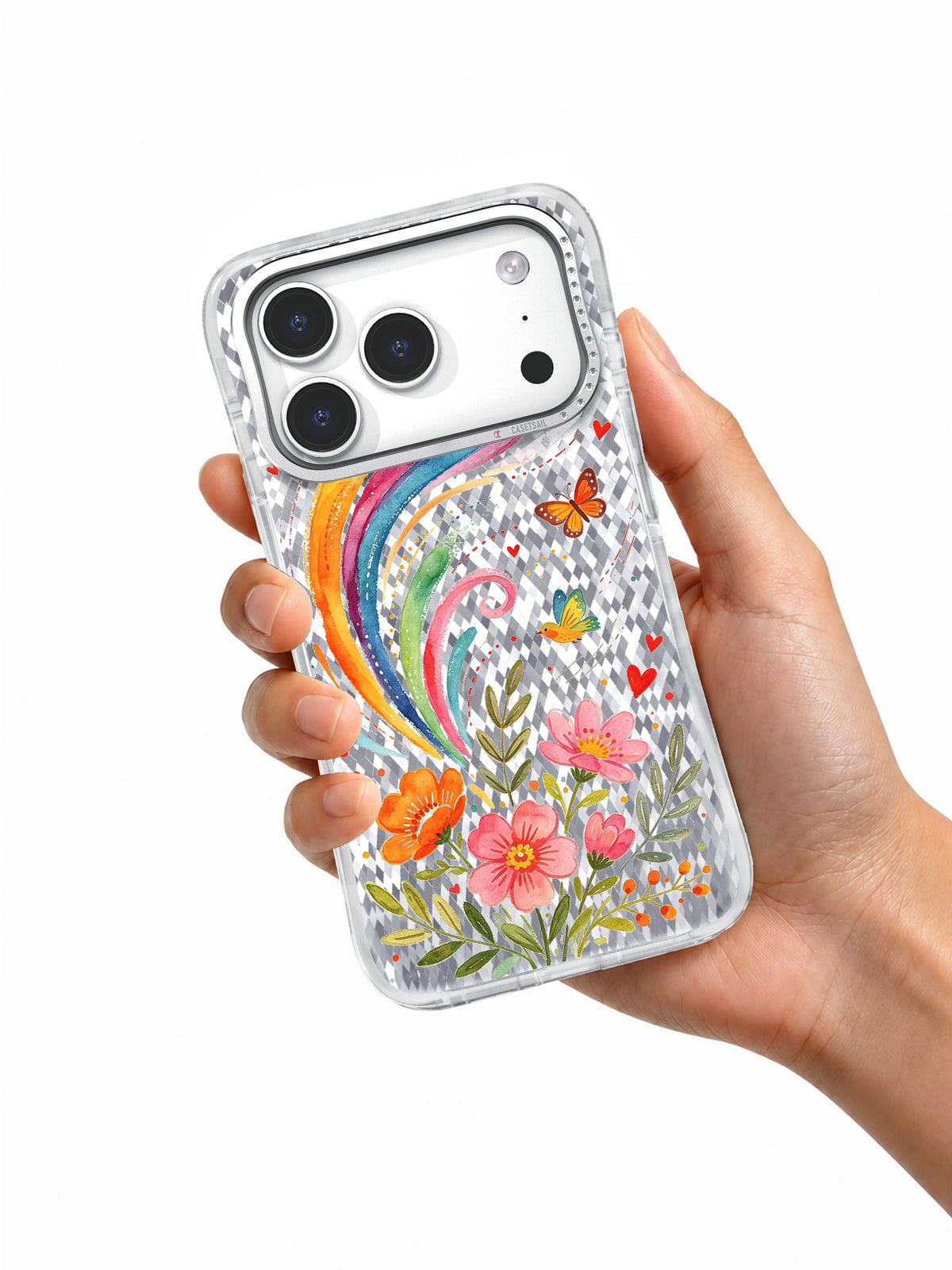 Gökkuşağı Fırıldak Rüzgâr Bahçesi görseli galeri görünümü 6 içeren iPhone 17 Pro kılıfı