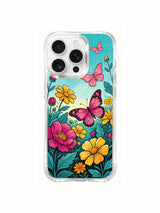 Sky and Butterflies iPhone 16 Pro Max Case - Aesthetic Floral PhoneCasing
