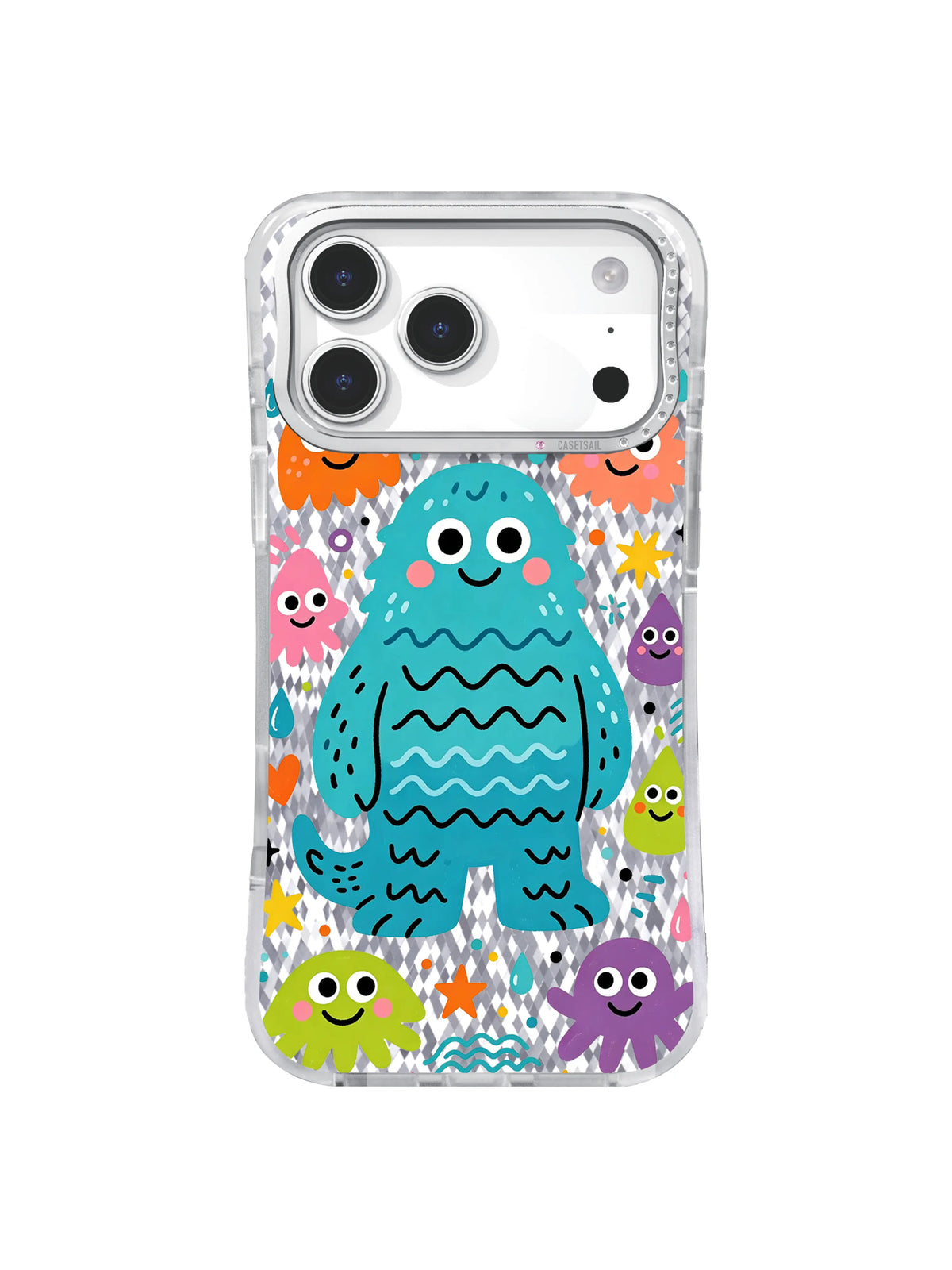 Muted Aquatic Warmth pattern içeren iPhone 17 Pro Max kılıfı