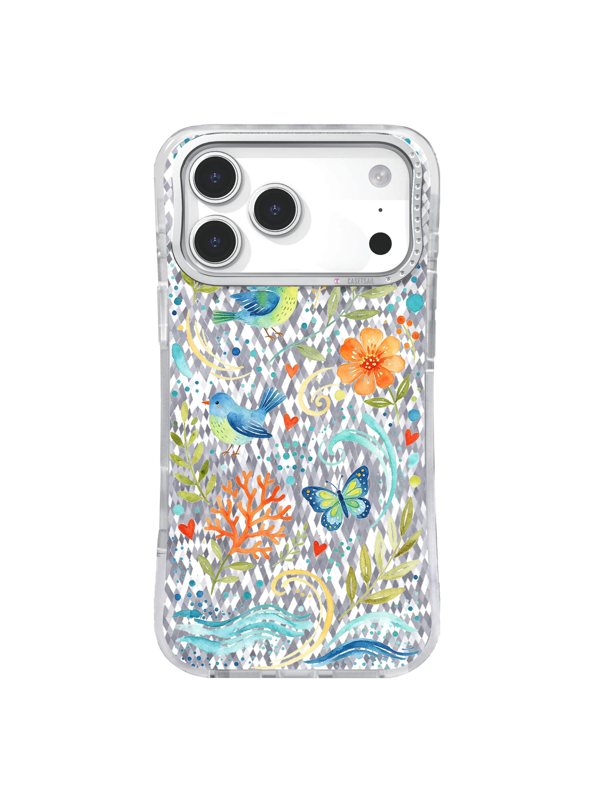 Curvilinear Margin pattern içeren iPhone 17 Pro kılıfı