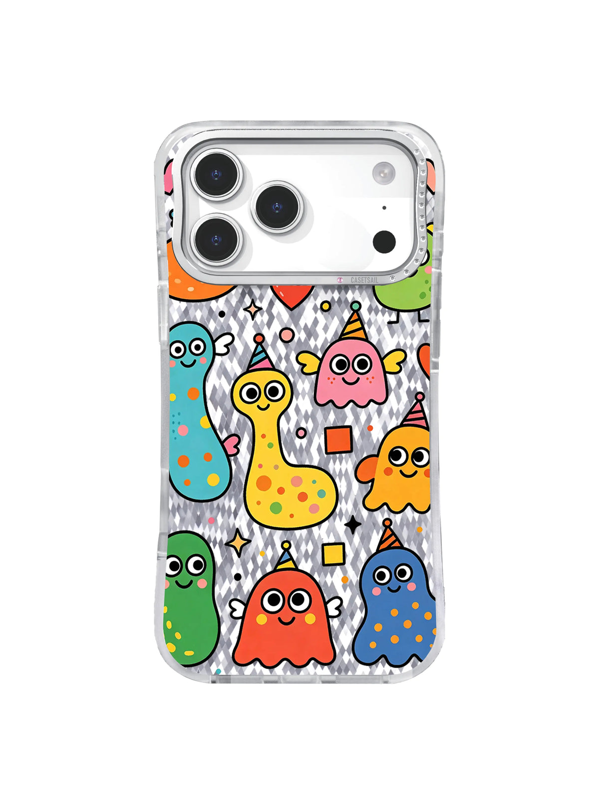 Openhearted Hush pattern içeren iPhone 17 Pro Max kılıfı