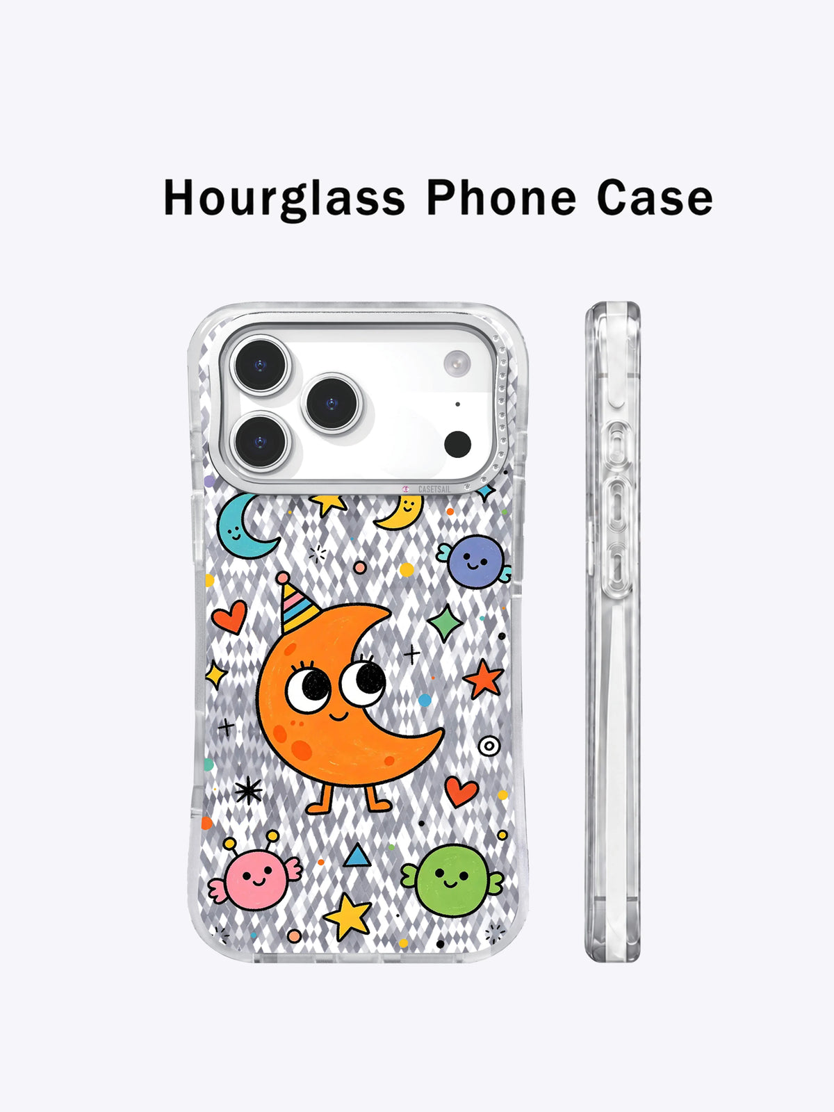 Orange Moon Monster artwork gallery view 2 on an iPhone 17 Pro Max case