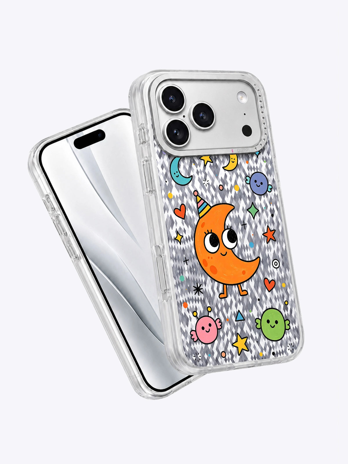 Orange Moon Monster artwork gallery view 3 on an iPhone 17 Pro Max case