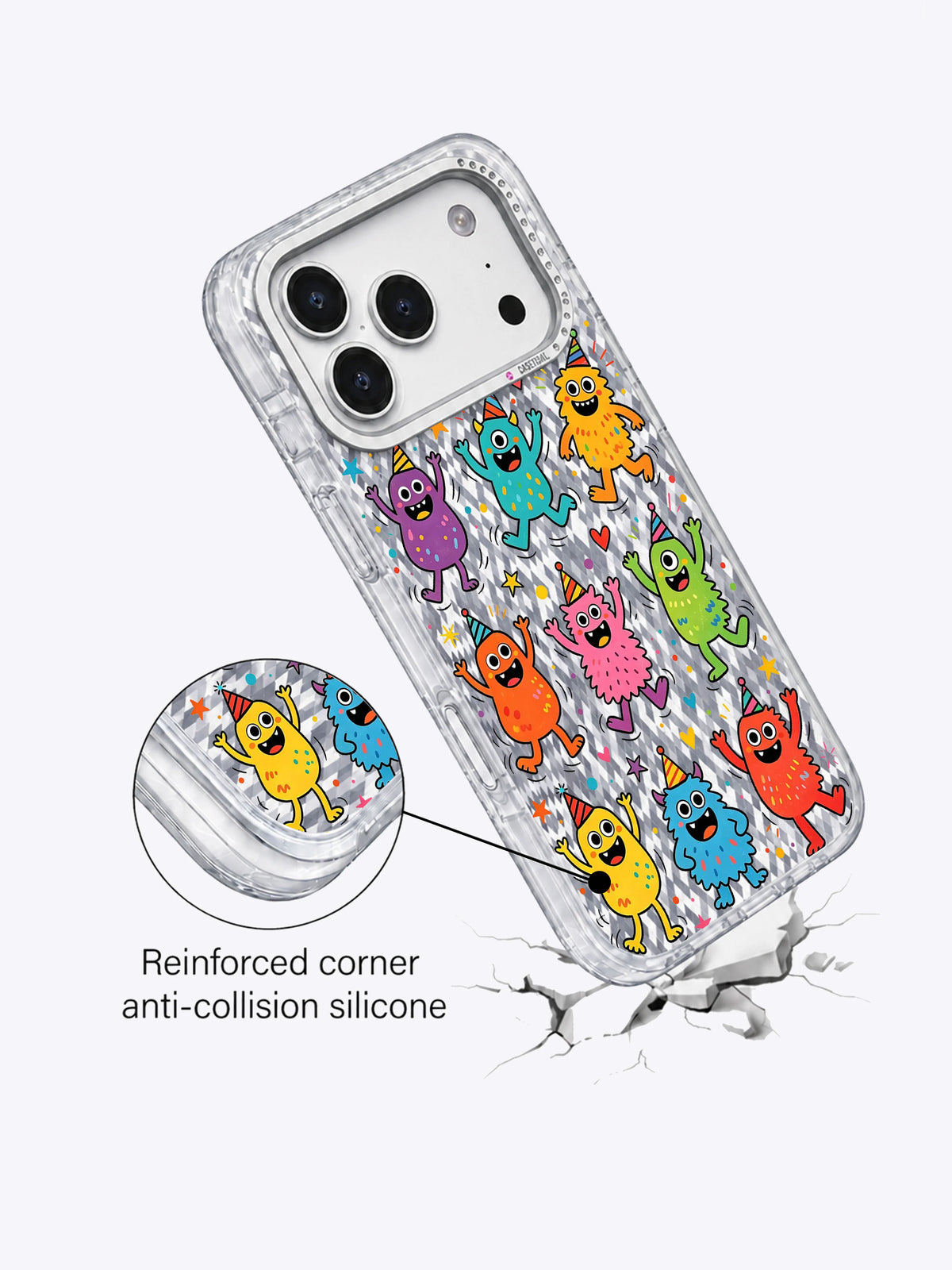 Fun Monster Jump Squad artwork gallery view 4 on an iPhone 17 Pro Max case