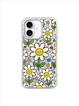 Happy Vine Flower Field on an iPhone 17 case