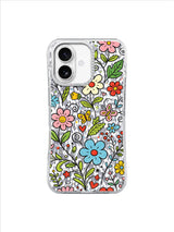 Ultimate Happy Garden iPhone 17 Kılıfı - Renkli Karalama Çiçekler