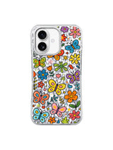 Bold Wing Flower Party pattern içeren iPhone 17 kılıfı