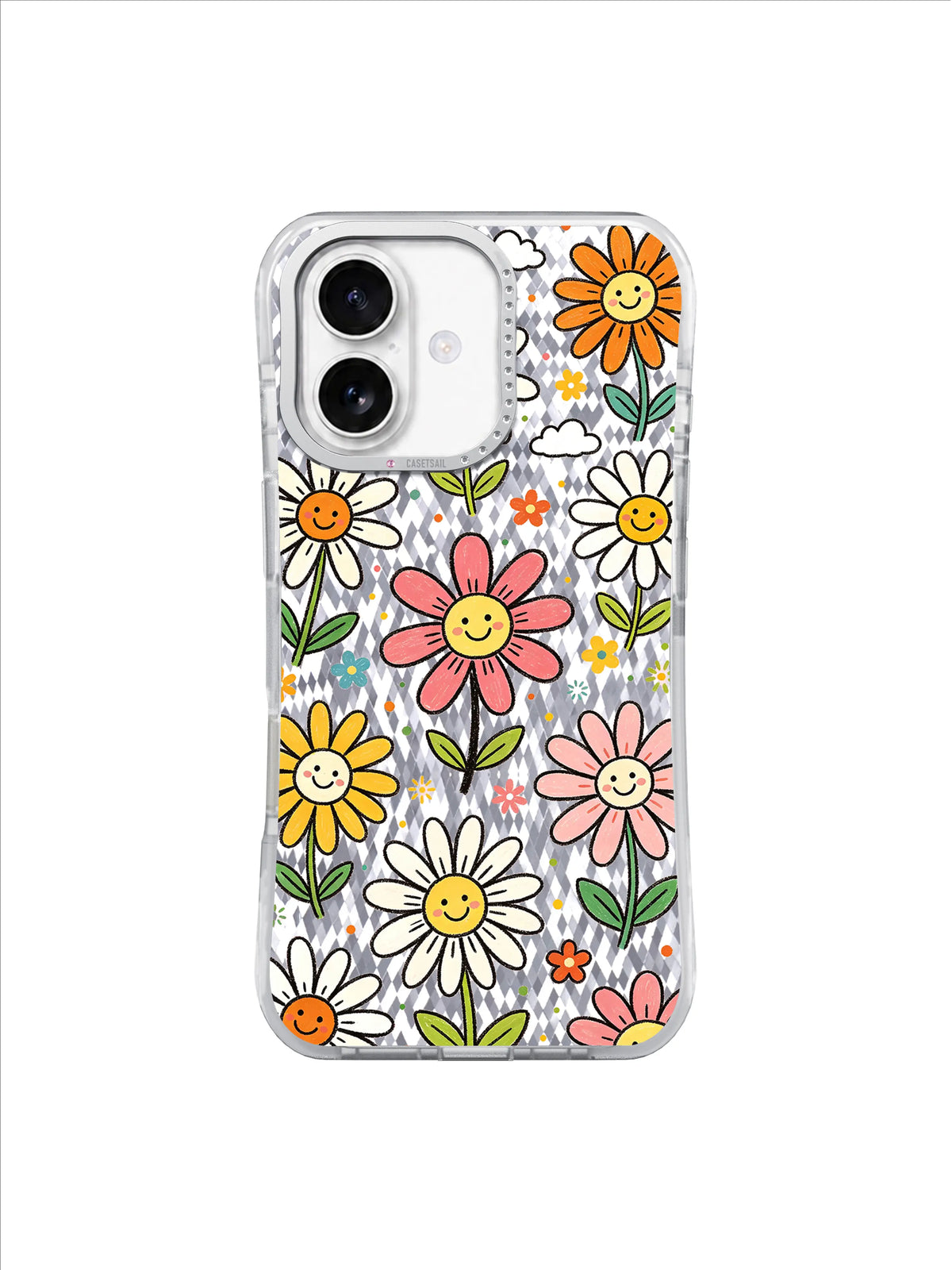 Lavender Daisy Carnival pattern içeren iPhone 17 kılıfı