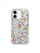 Big Berry Daisy Field pattern on an iPhone 17 case