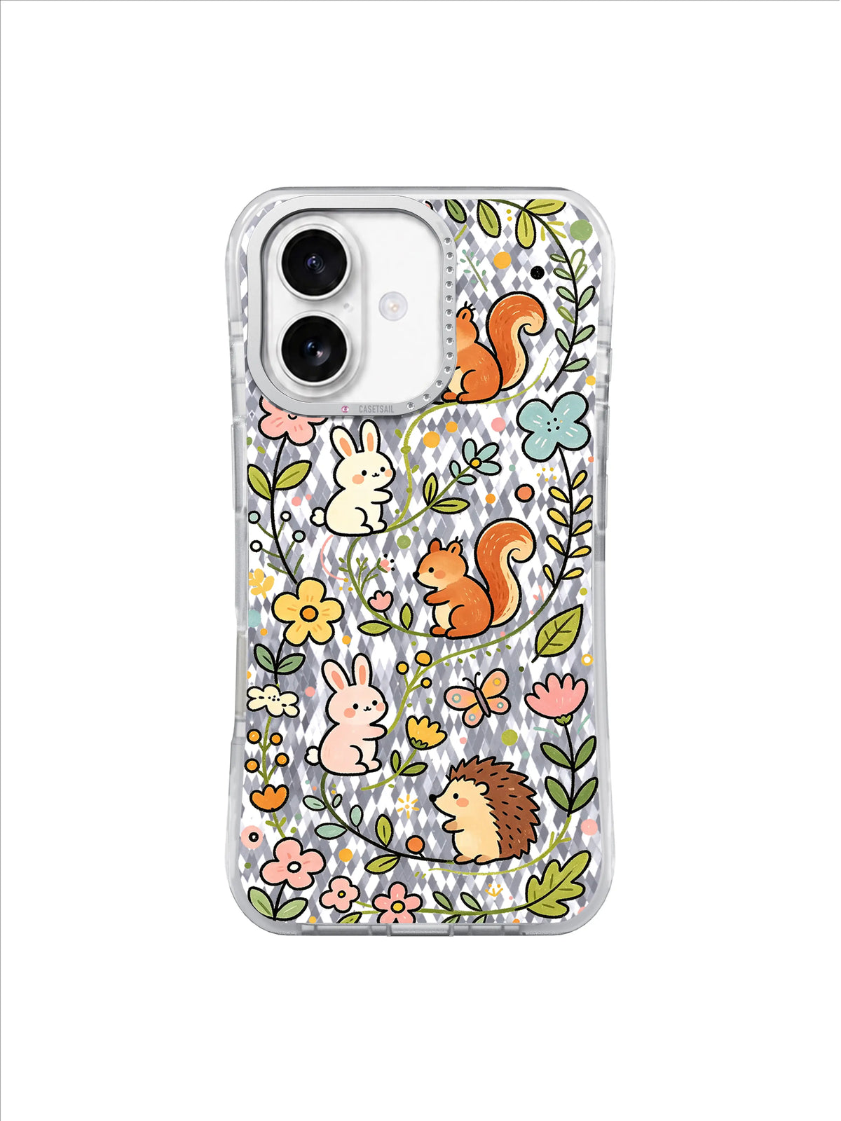 Big Bloom Animal Crew on an iPhone 17 case