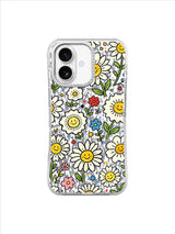 Smiling Daisy Stems on an iPhone 17 case