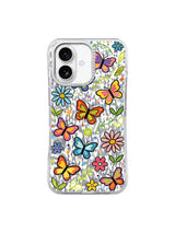 Rainbow Butterfly Parade pattern içeren iPhone 17 kılıfı