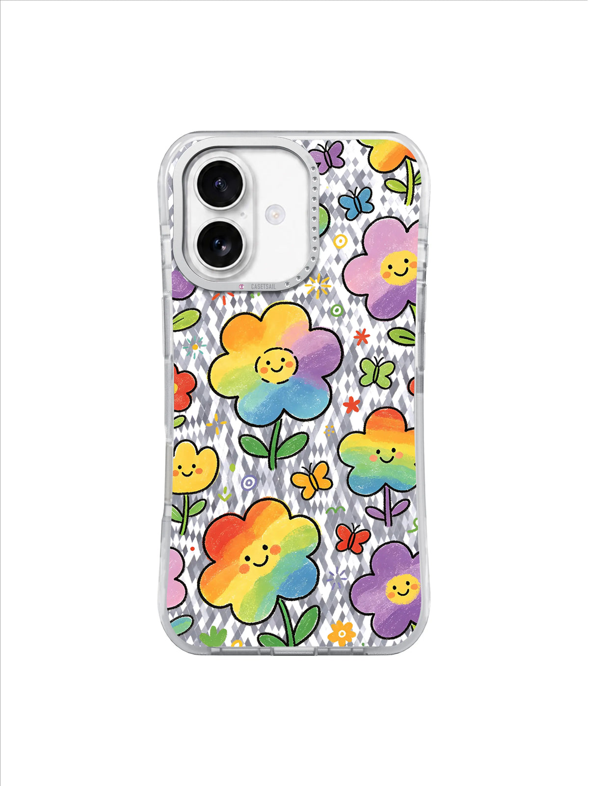 Bold Rainbow Bouquet pattern içeren iPhone 17 kılıfı