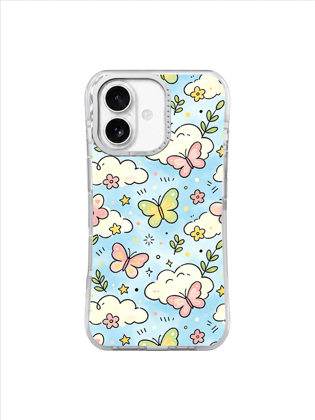 Cloud Layer Butterflies içeren iPhone 17 kılıfı