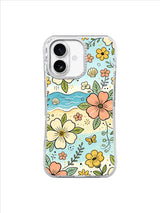 Ocean Meadow Bloom on an iPhone 17 case