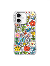 Ultimate Happy Garden iPhone 17 Kılıfı - Renkli Karalama Çiçekler