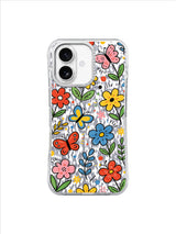 Groovy Smile Flowers on an iPhone 17 case