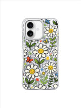 Peach Butterfly Blooms pattern on an iPhone 17 case