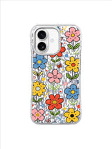 Retro Bloom Confetti on an iPhone 17 case