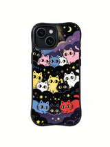 Midnight Ink Cats iPhone 15 case front view