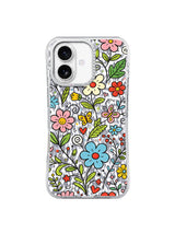 Ultimate Happy Garden iPhone 17 Kılıfı - Renkli Karalama Çiçekler