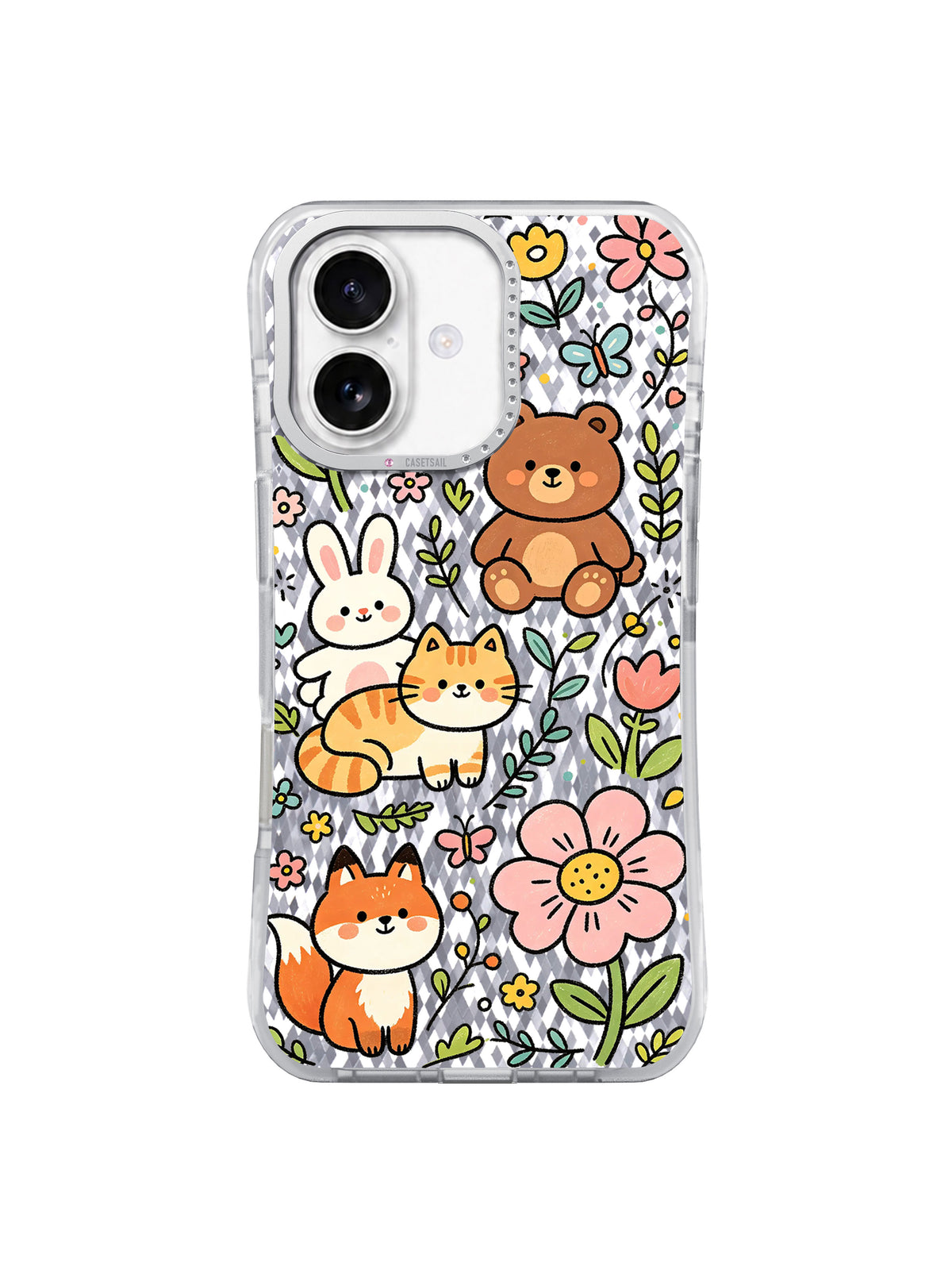 Cute Garden Animal Friends artwork gallery view 1 on an iPhone 17 case
