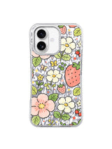 Strawberry Blossom Garden artwork gallery view 1 on an iPhone 17 case