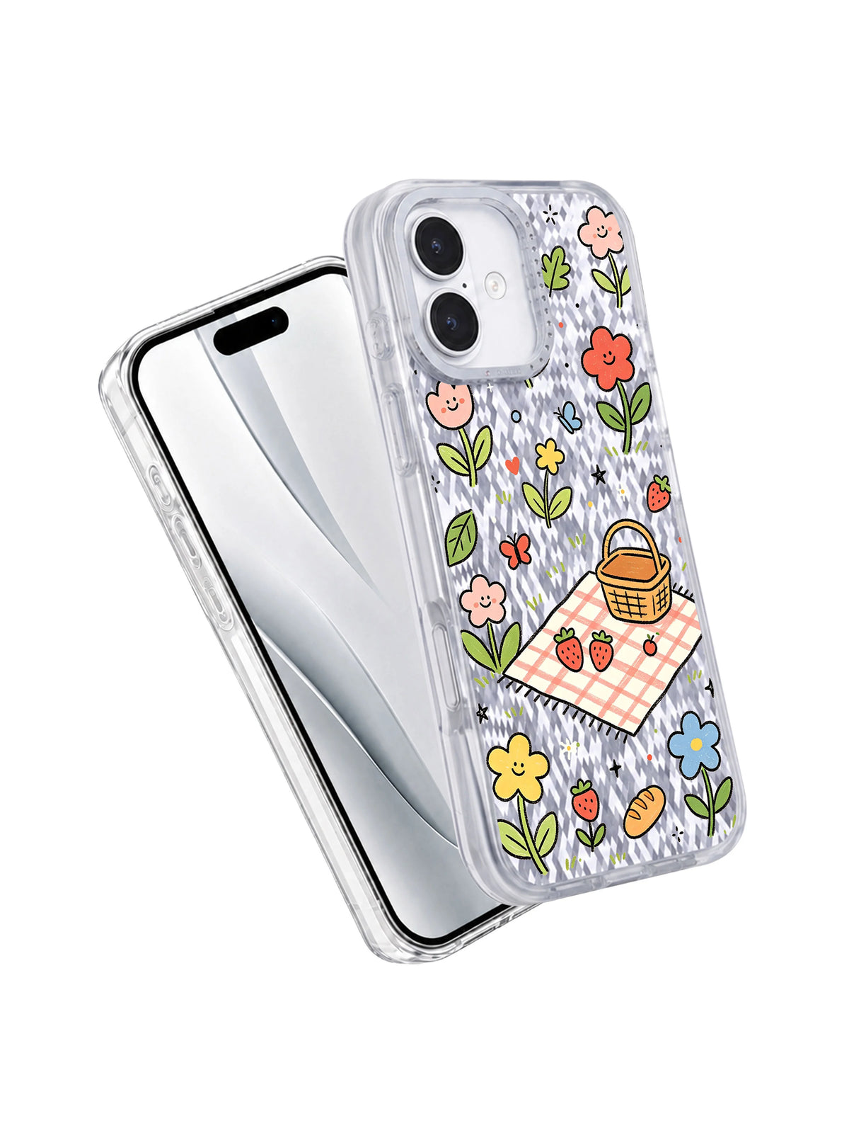Happy Meadow Picnic artwork gallery view 9 on an iPhone 17 case