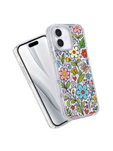 Ultimate Happy Garden iPhone 17 Kılıfı - Renkli Karalama Çiçekler