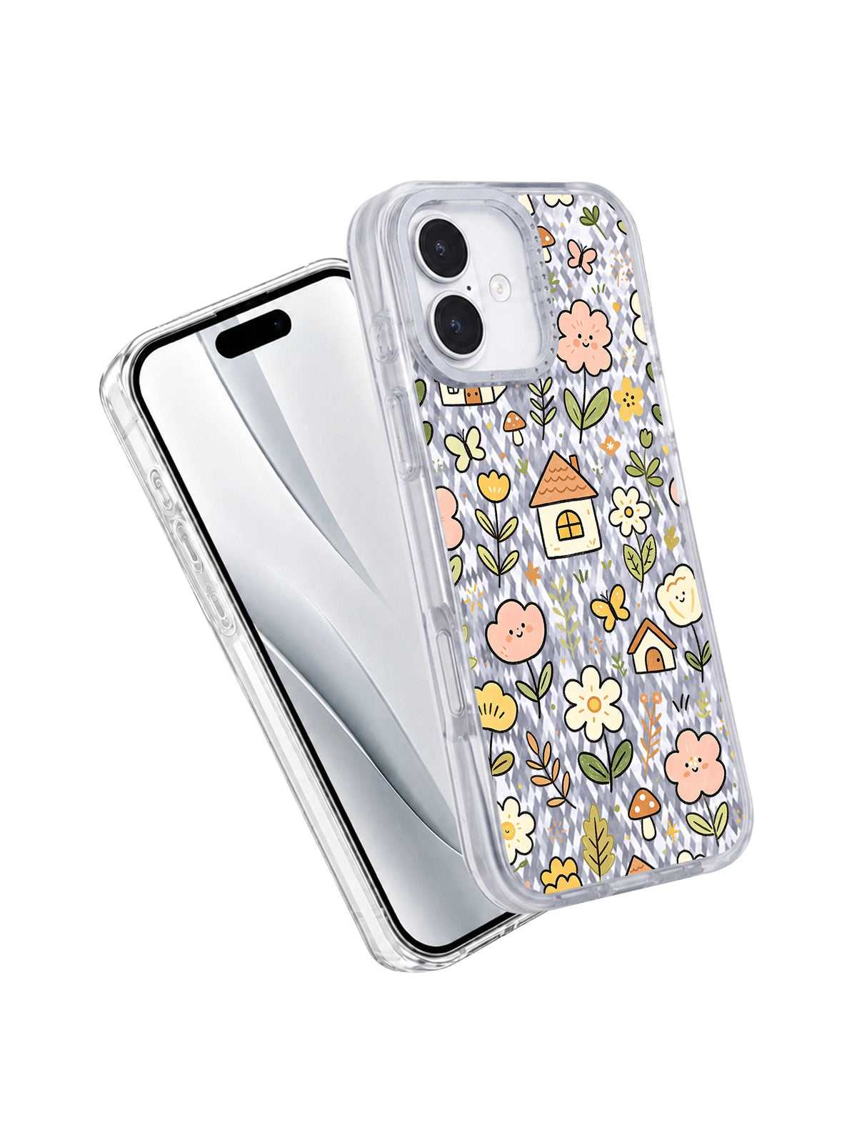 Cozy Cottage Flower World artwork gallery view 7 on an iPhone 17 case