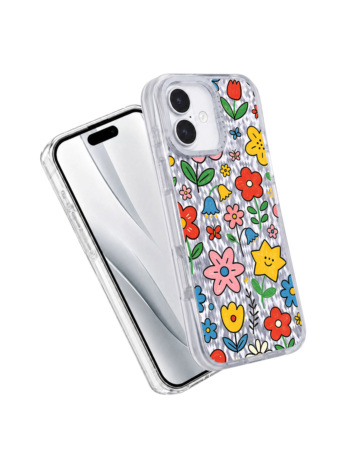Retro Flower Party artwork gallery view 3 on an iPhone 17 case
