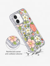 Strawberry Blossom Garden artwork gallery view 5 on an iPhone 17 case