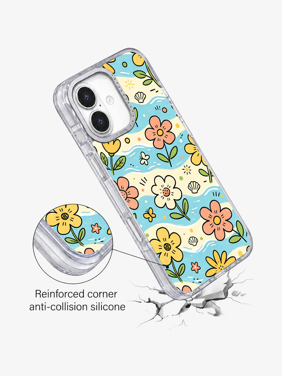 Ocean Flower Summer Garden artwork gallery view 4 on an iPhone 17 case
