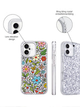 Ultimate Happy Garden iPhone 17 Kılıfı - Renkli Karalama Çiçekler
