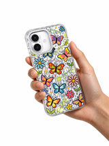 Gökkuşağı Kelebek Bahçesi görseli galeri görünümü 12 içeren iPhone 17 kılıfı