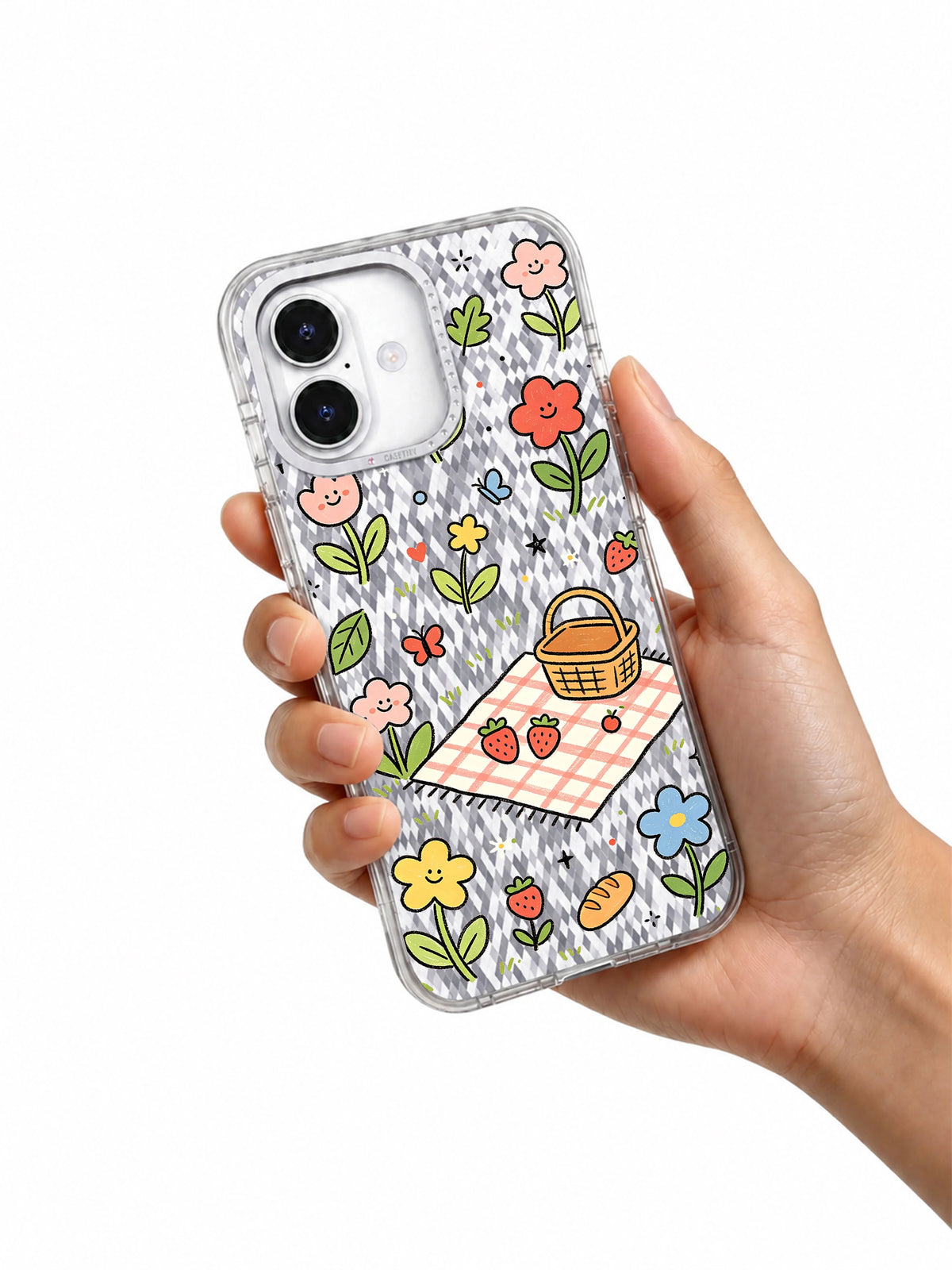 Happy Meadow Picnic artwork gallery view 12 on an iPhone 17 case