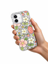 Strawberry Blossom Garden artwork gallery view 6 on an iPhone 17 case