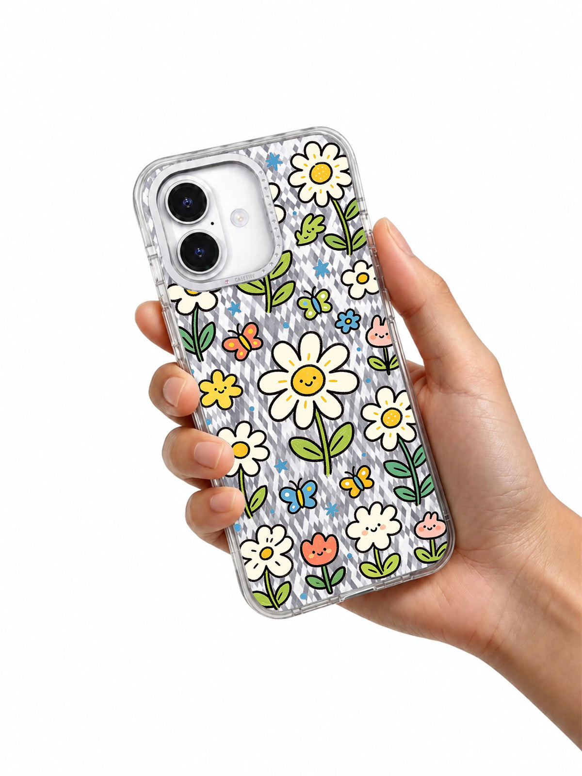 Minik Çiçek Dostluk Dünyası görseli galeri görünümü 11 içeren iPhone 17 kılıfı