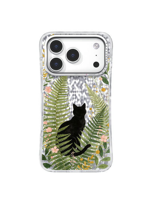Midnight Garden Cats Floral iPhone 17 Pro Case