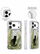 Midnight Garden Cats Floral iPhone 17 Pro Case