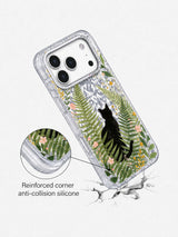 Midnight Garden Cats Floral iPhone 17 Pro Case