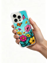 Sky and Butterflies iPhone 16 Pro Max Case - Aesthetic Floral PhoneCasing