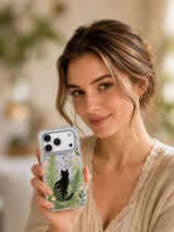 Midnight Garden Cats Floral iPhone 17 Pro Case
