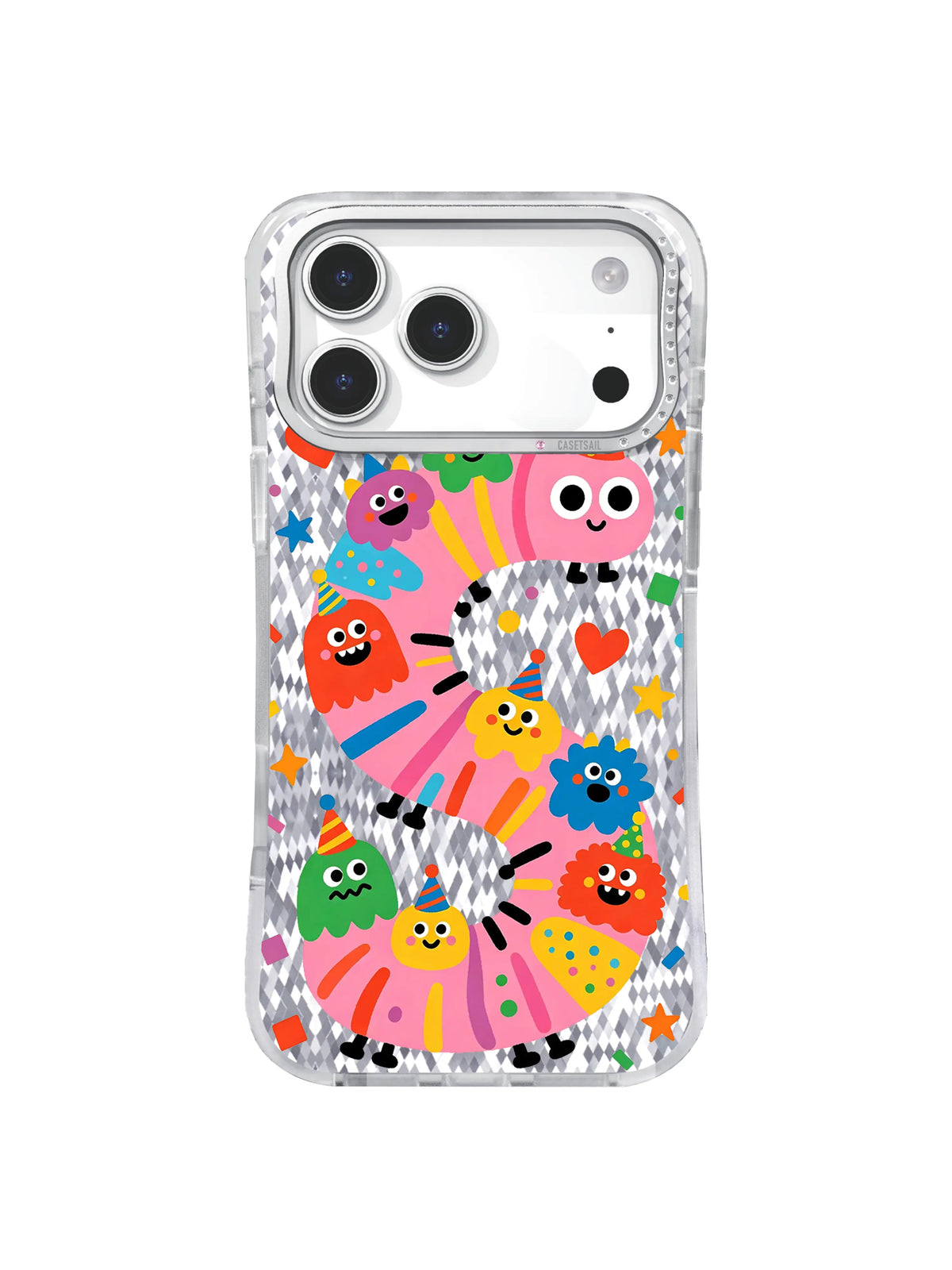 Glitter Hush pattern on an iPhone 17 Pro Max case