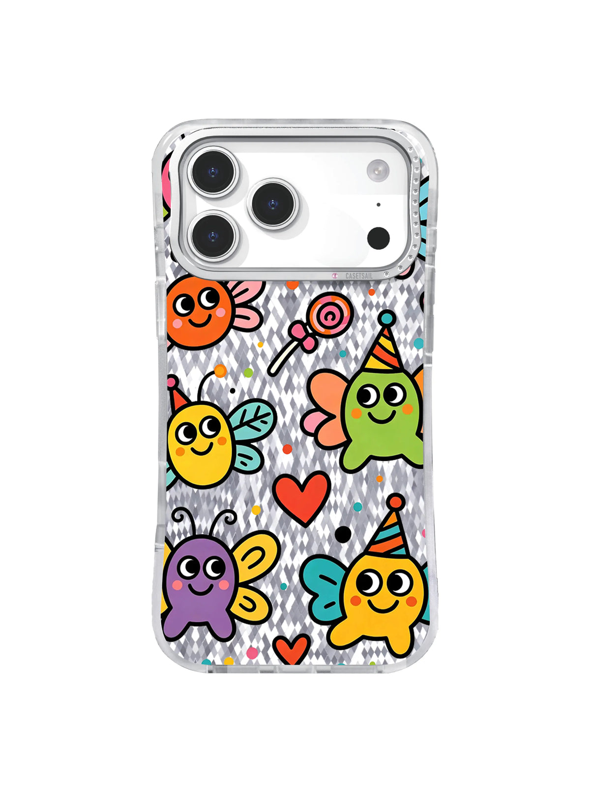 Candy Drift pattern on an iPhone 17 Pro Max case